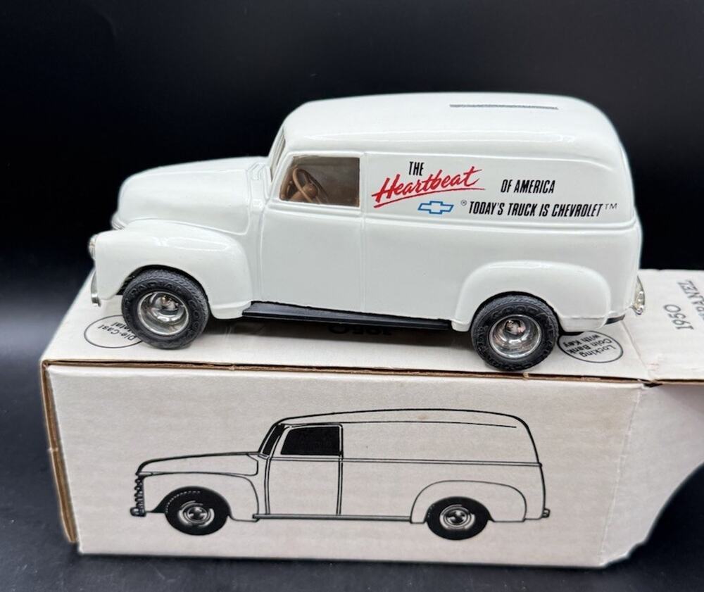 Ertl 1950 Panel Truck Diecast Bank 1/25 Scale Chevrolet Truck Heartbeat America